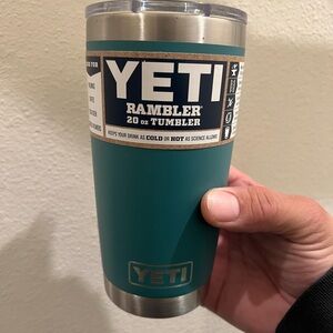 *RARE* Yeti cup. River Green color. Brand new. 20 oz tumbler with magslider lid…